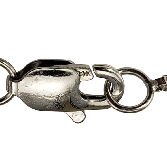 14 Karat White Gold Diamond Heart Lariat Necklace #18745 - Picture 5 of 8